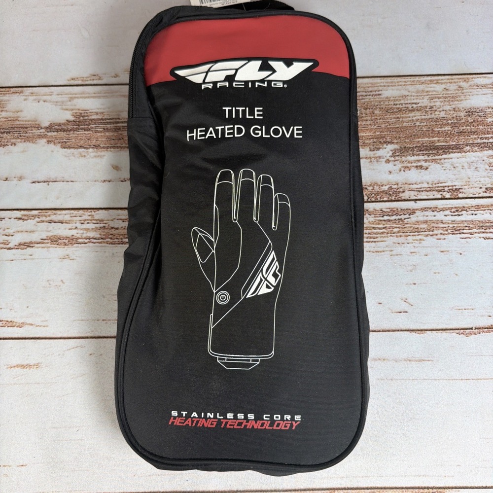 Fly Racing Adult Title Heated Cold Weather Gloves Black/Silver Medium